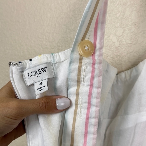 J. Crew Women's Rainbow Striped Tiered Ruffle Maxi Sun Dress Size 4 - Picture 9 of 15